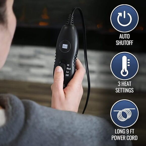 DMI Plush Micro-Fleece Weighted Heating Pad for Neck, Shoulders & Back NEW - Picture 6 of 6